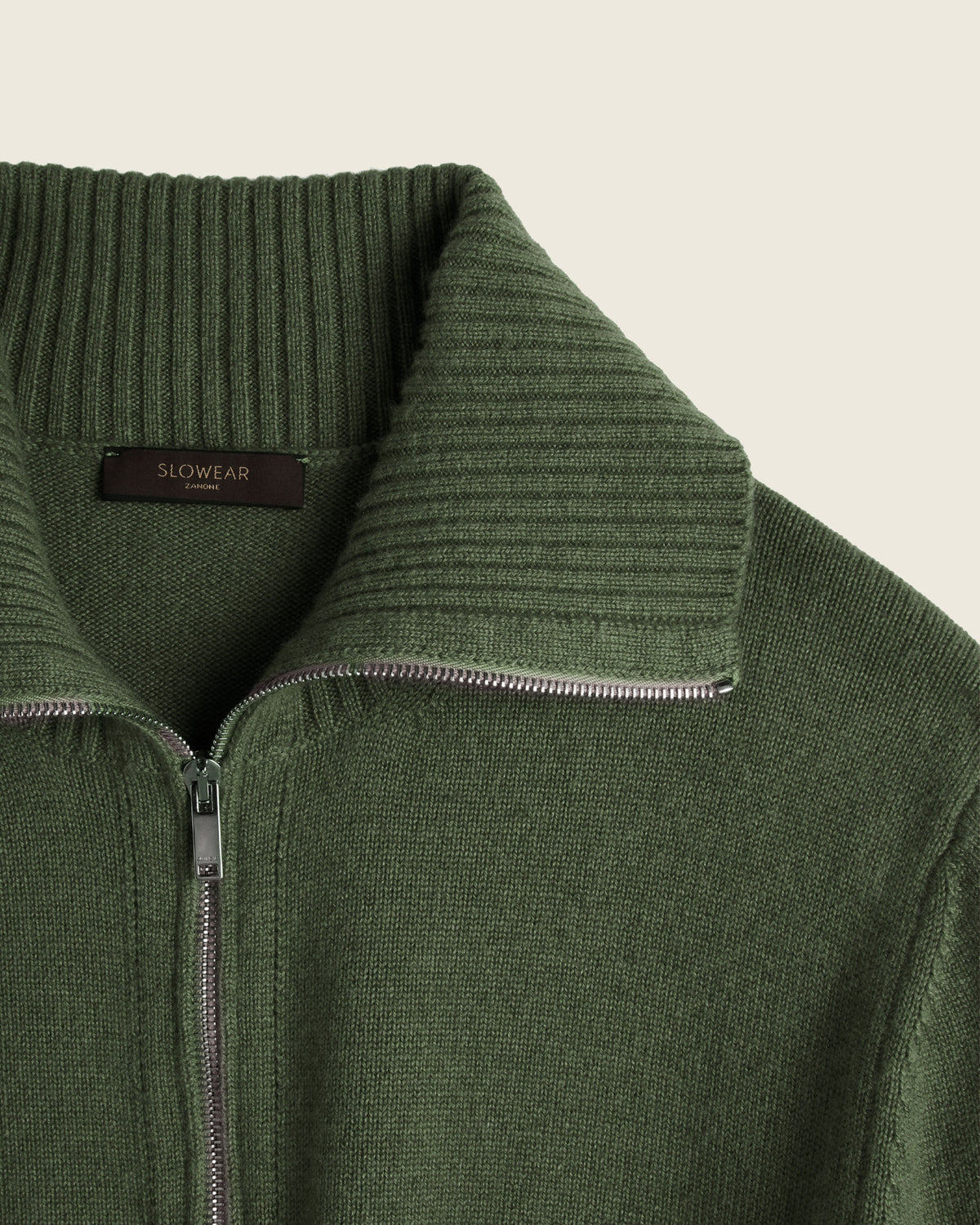 Cashmere halfzip sweater