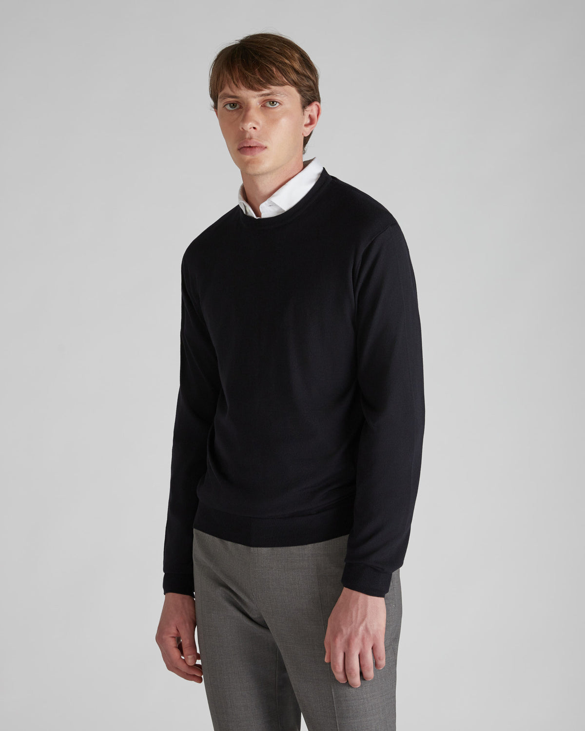 Slim fit Flexwool crewneck sweater