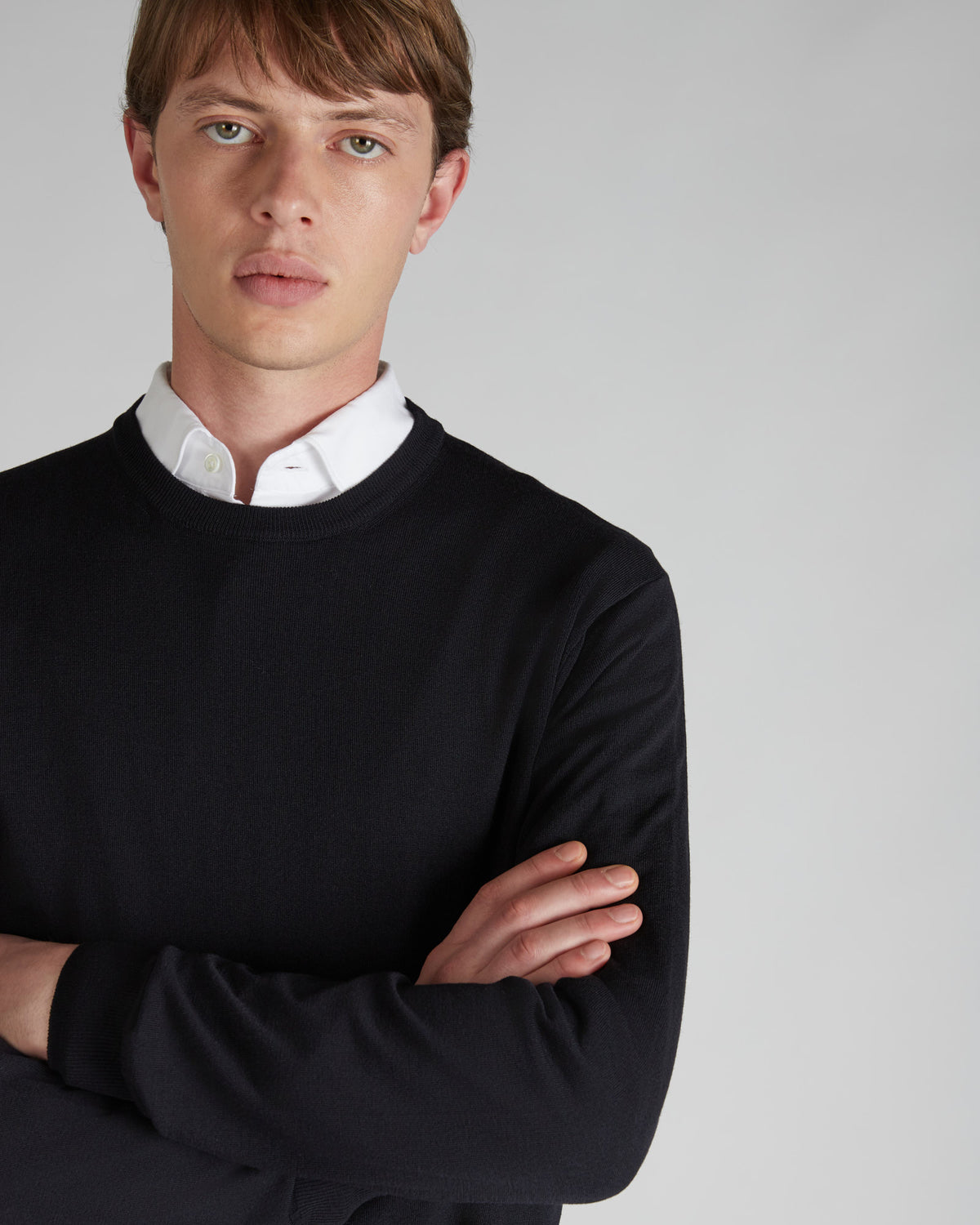 Slim fit Flexwool crewneck sweater