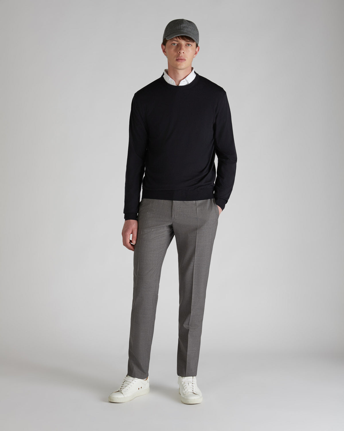 Slim fit Flexwool crewneck sweater