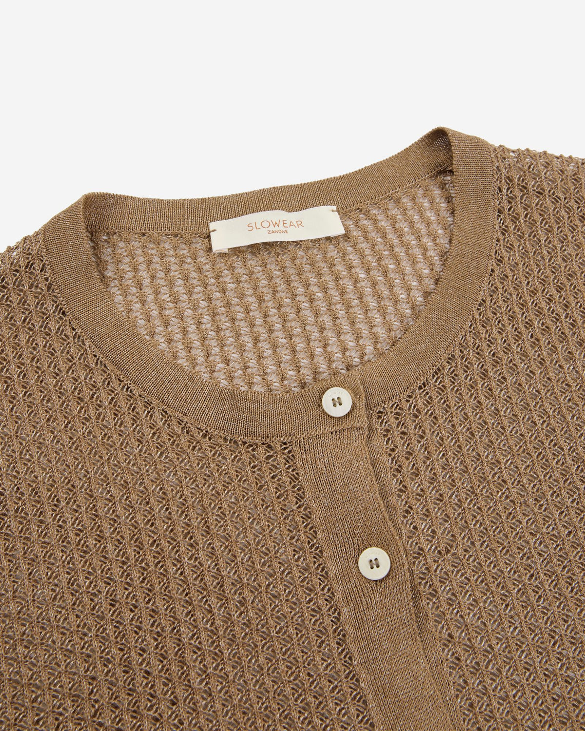 Zanone - Regular fit viscose cardigan - dark beige