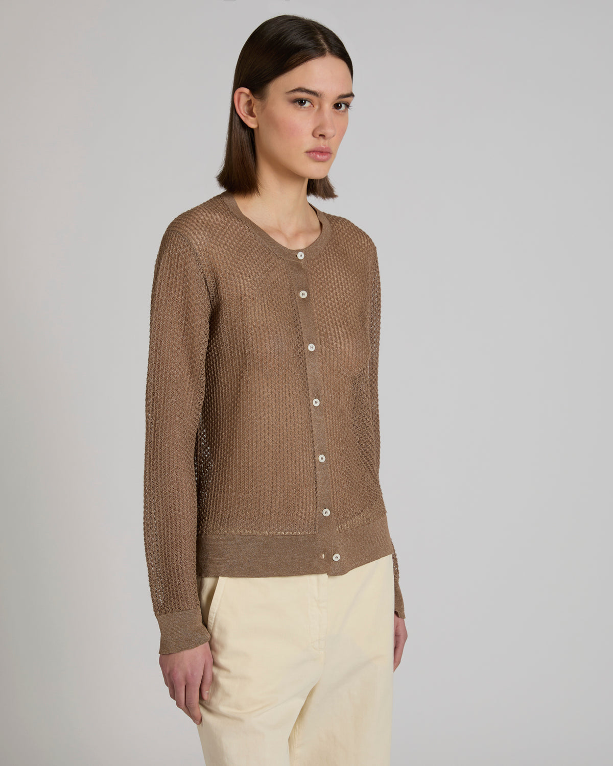 Regular fit viscose cardigan