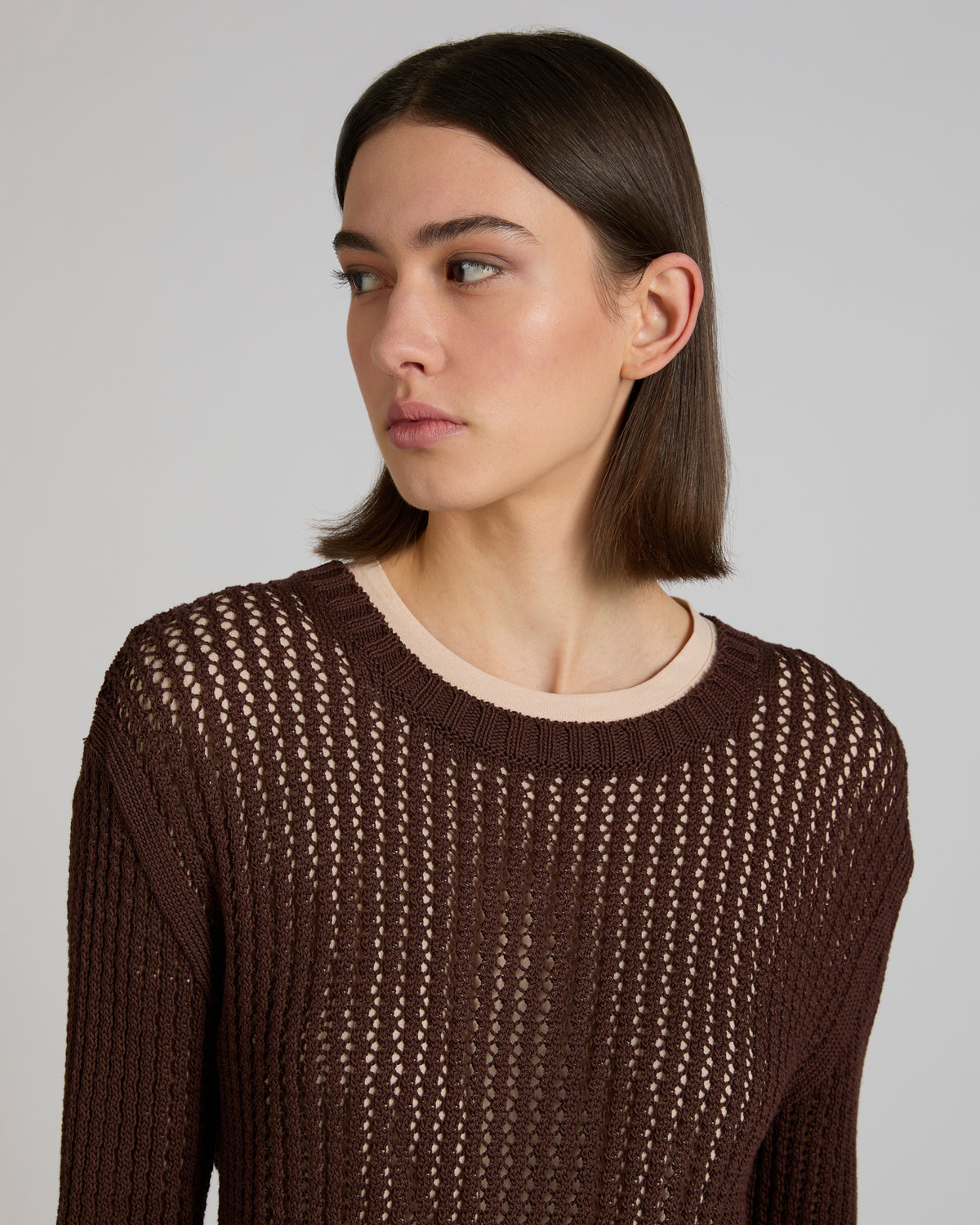 Regular fit cotton crew neck jumper