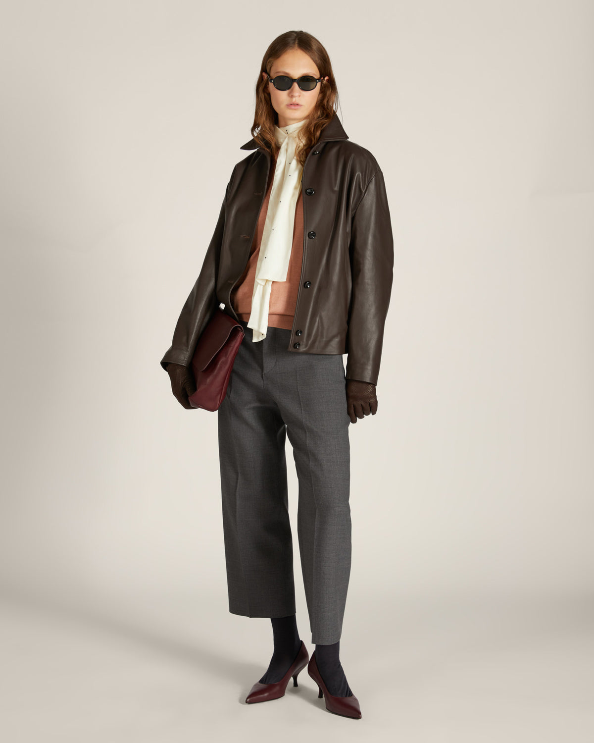 Slim fit cashmere and silk crew-neck sweater