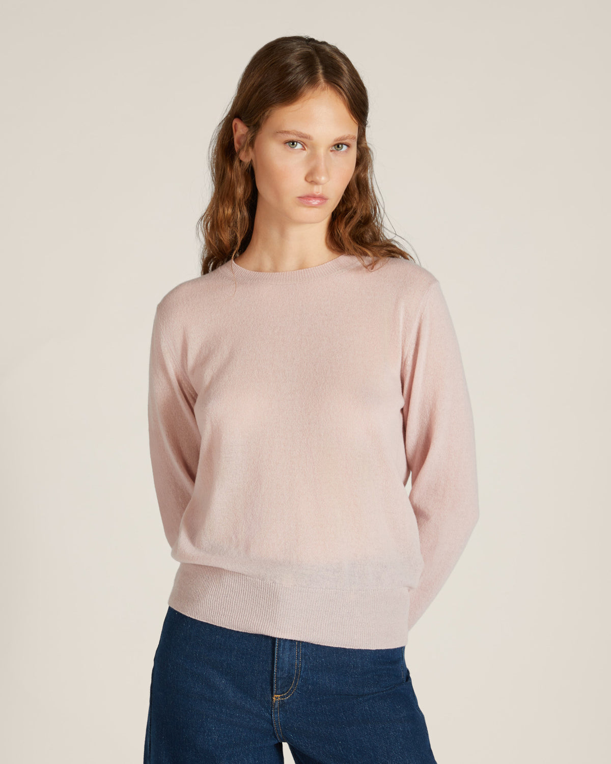 Slim Fit FlexCashmere-Rundhalspullover