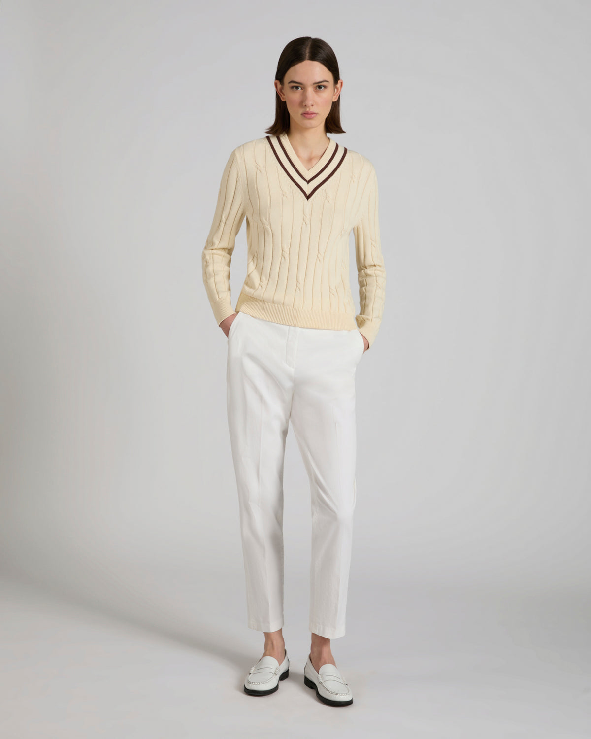 Regular fit cotton sweater