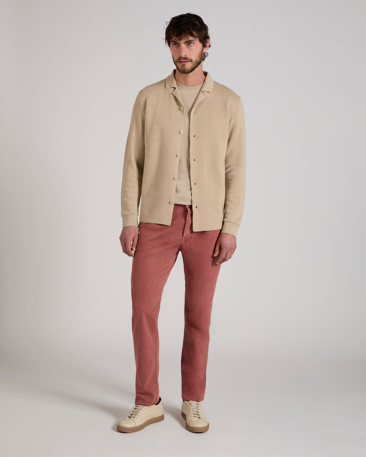 Hose Slim Fit mit fünf Taschen aus Stretch-Baumwoll-Tricotin