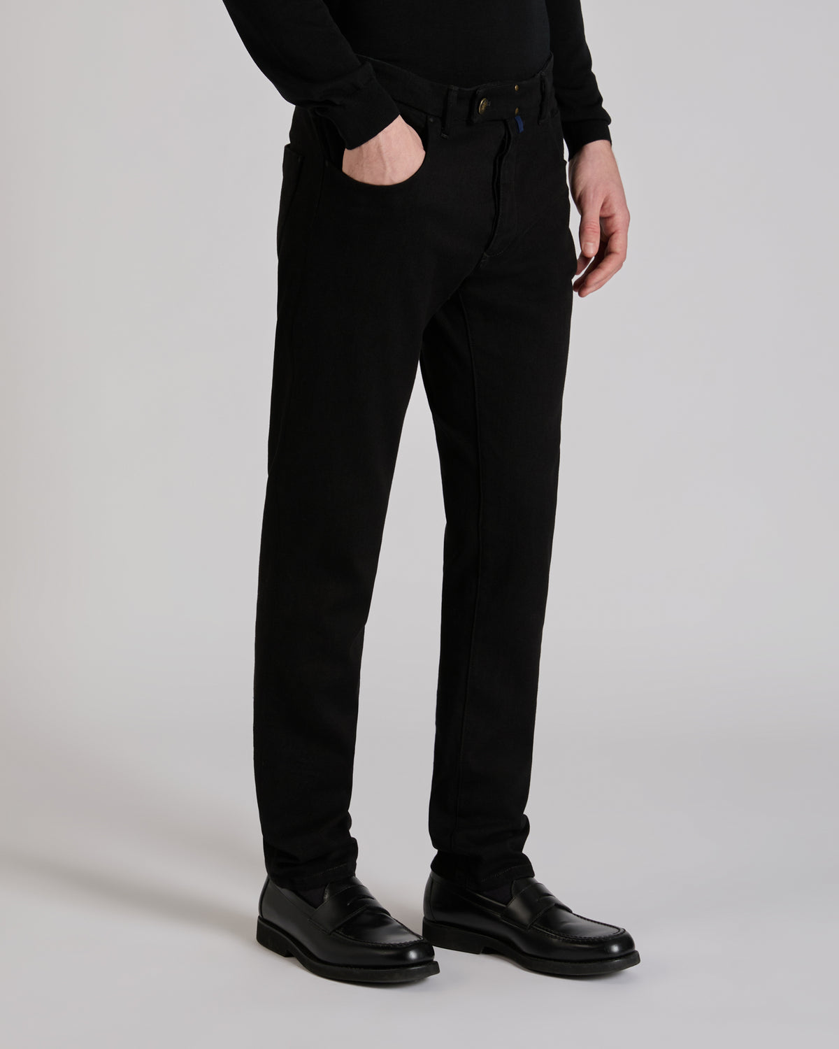 Slim fit denim trousers