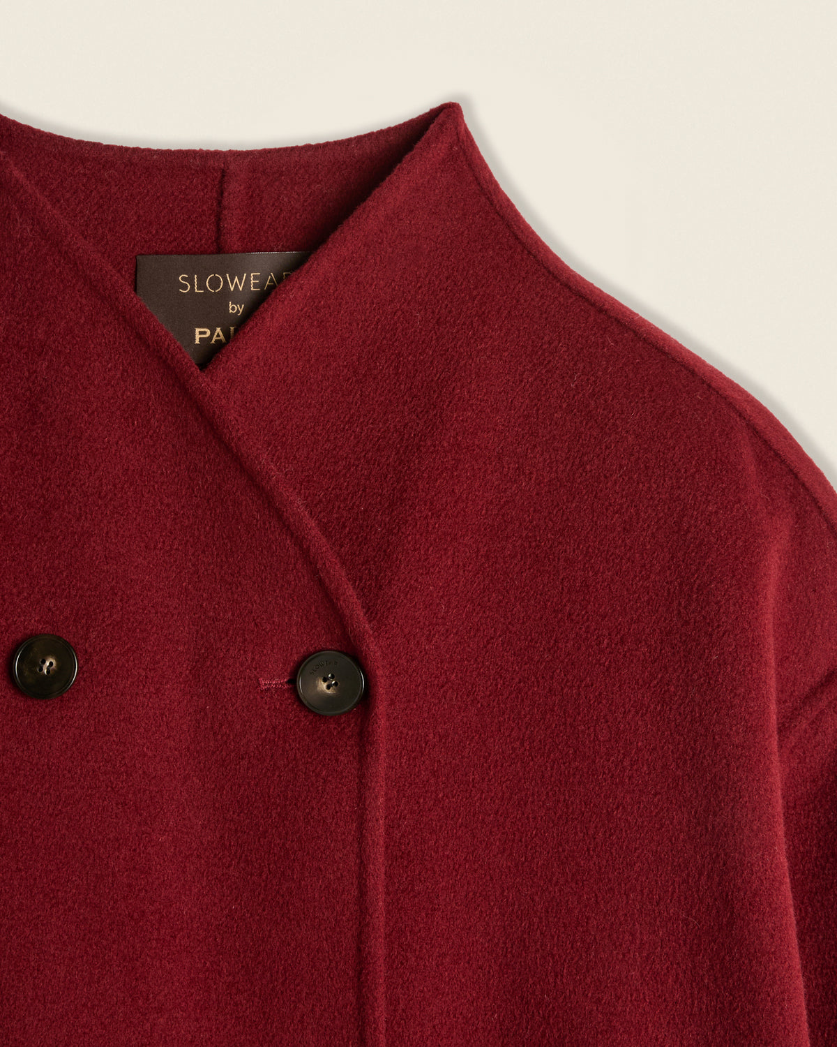 Oversized peacoat in double-faced wool