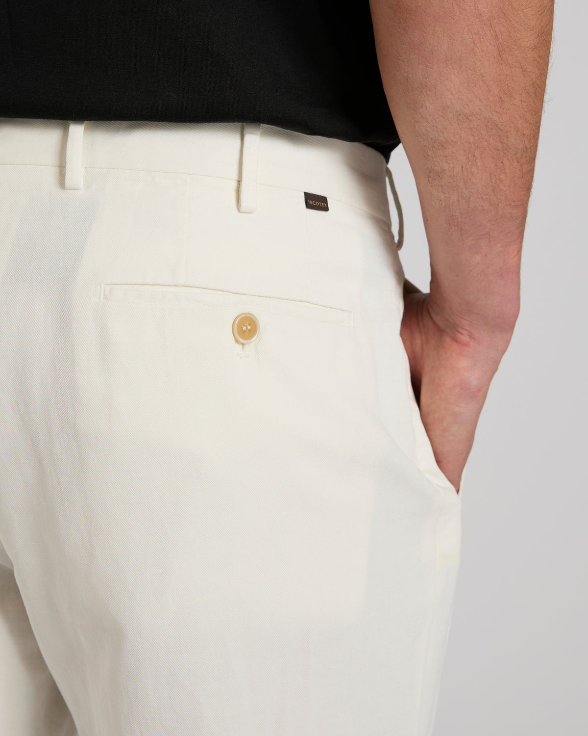 Tapered fit Chinolino ice crêpe trousers