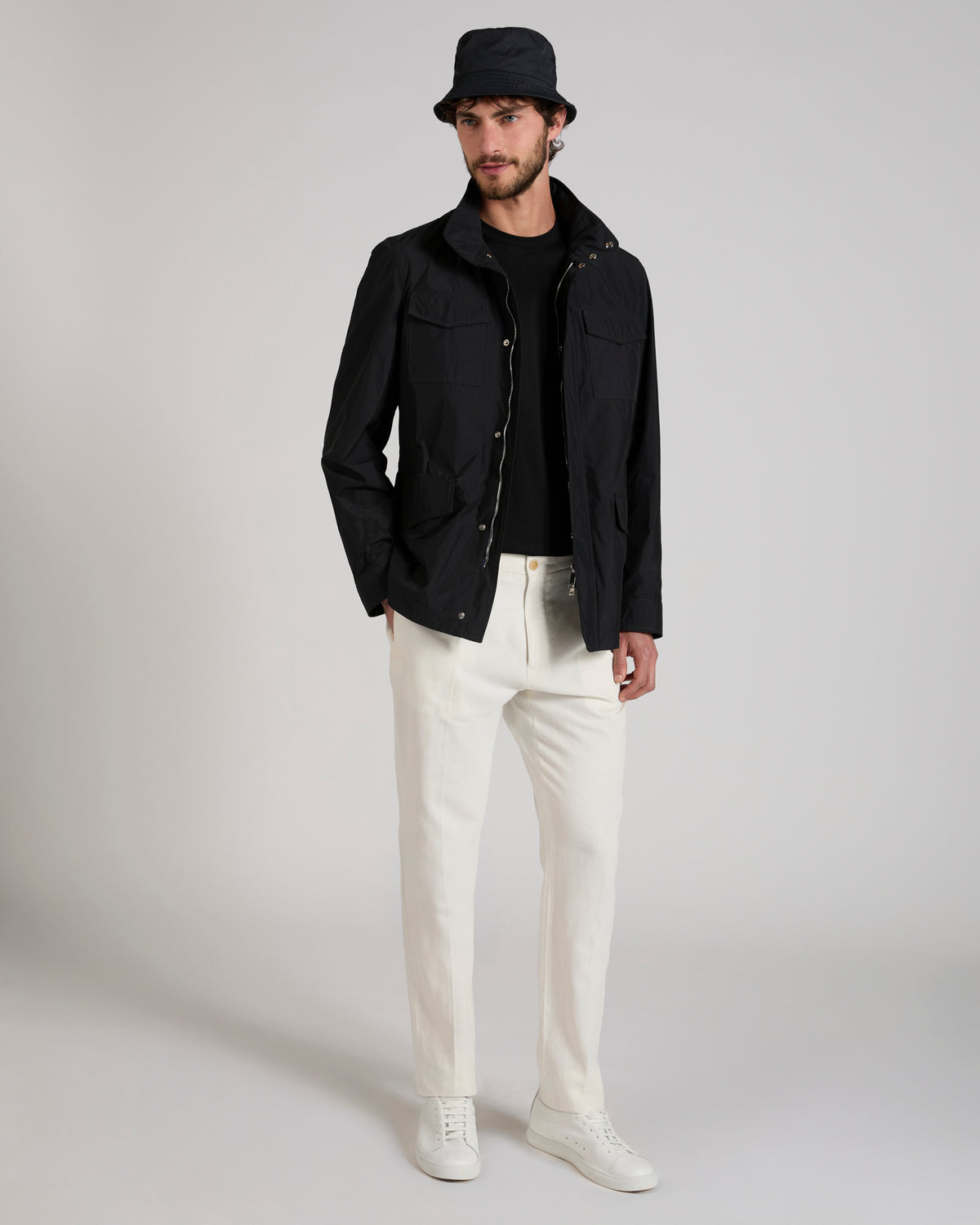 Tapered fit Chinolino ice crêpe trousers